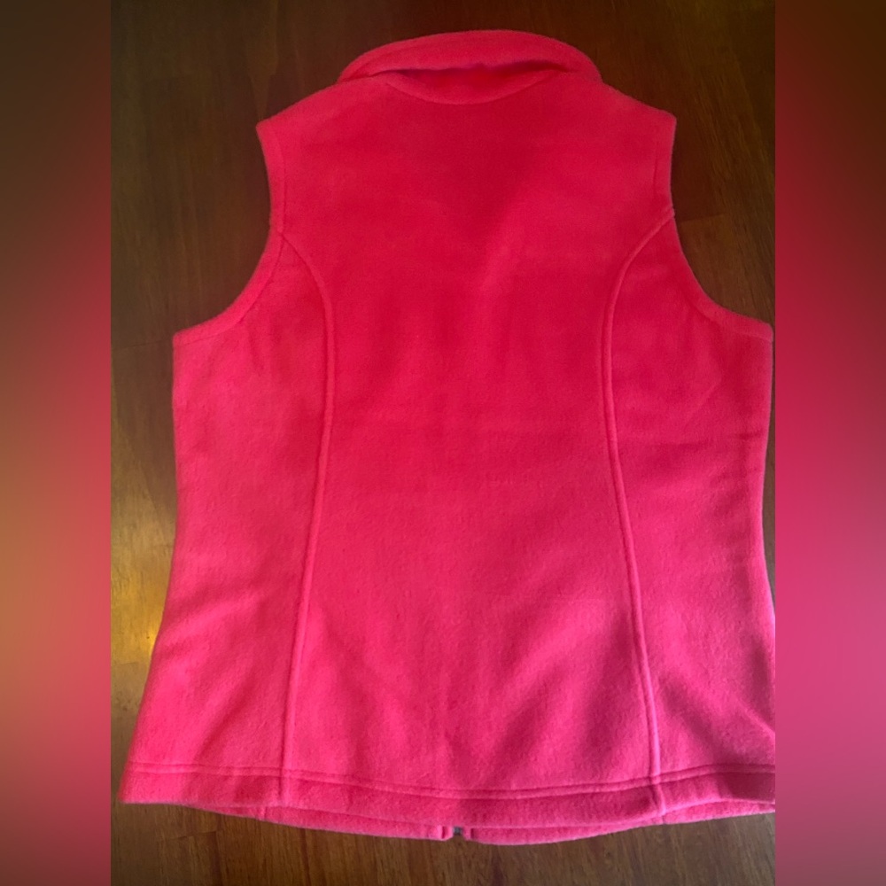Columbia Women’s Bright Pink Fleece Vest - Picture 3 of 3